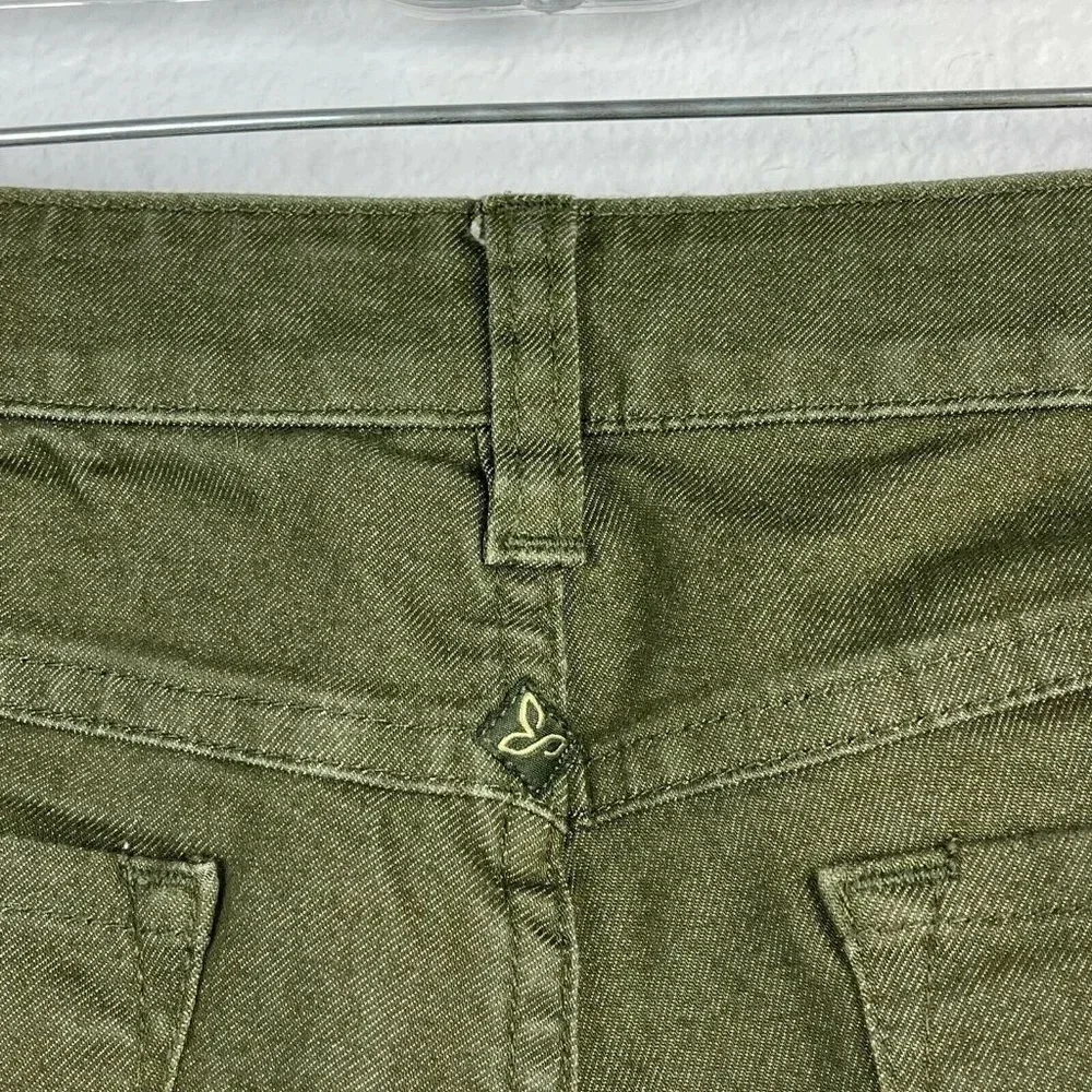 Prana Jeans Women's Size 6/28 x 31 Mid Rise Skinny Leg Stretch Denim Moss Green - Picture 5 of 9